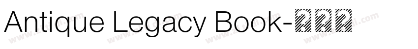 Antique Legacy Book字体转换